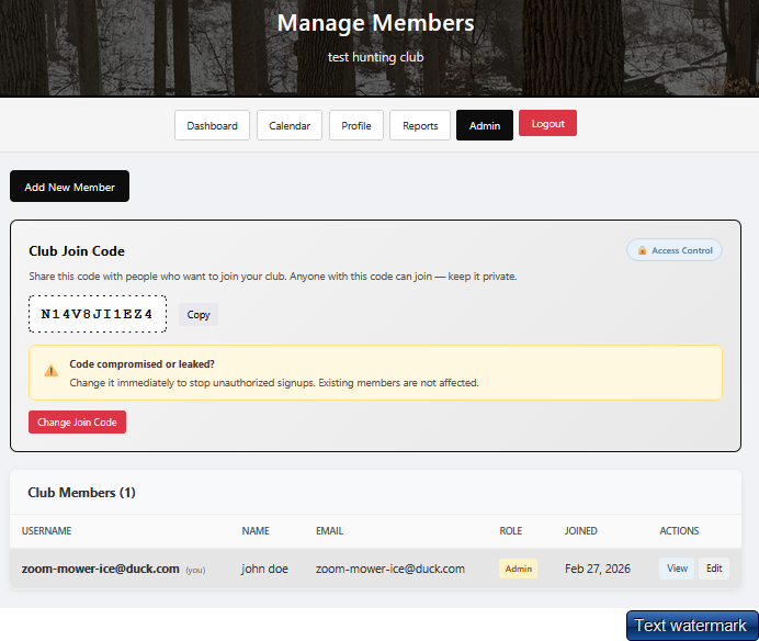 Member management with join code