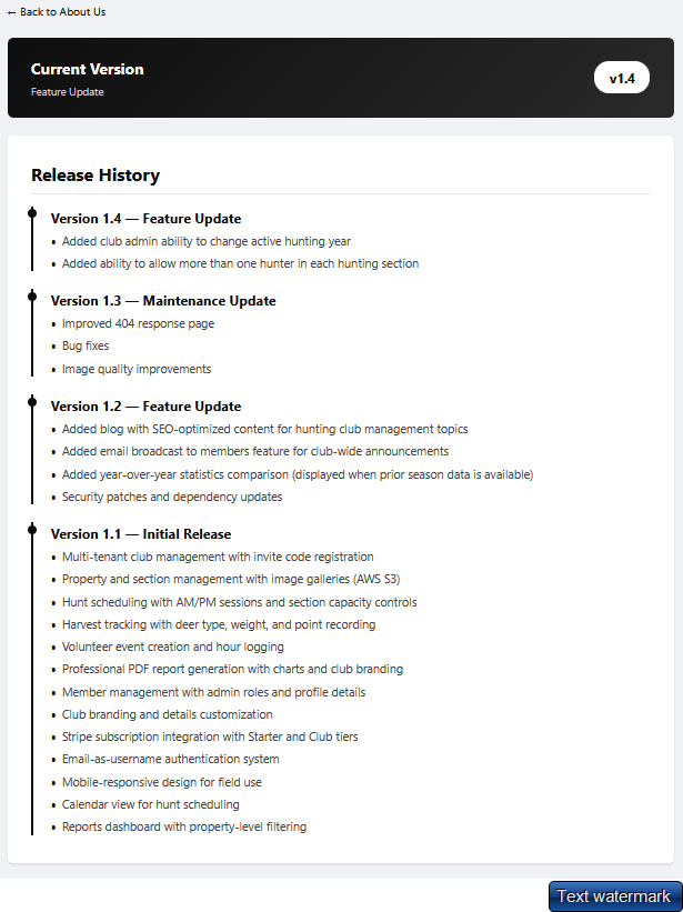 Software version history