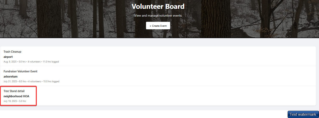 Choose a volunteer event